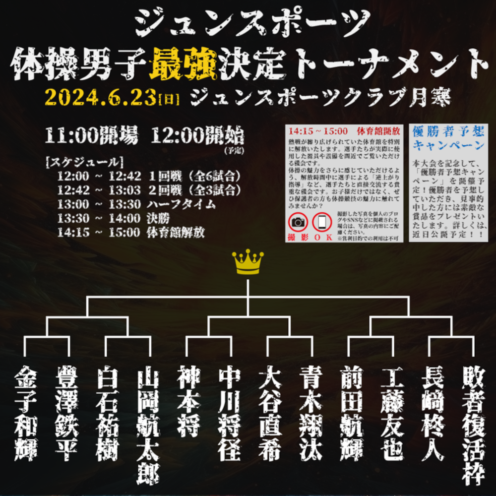 6.23[日] ジュンスポーツ体操男子”最強”決定トーナメント